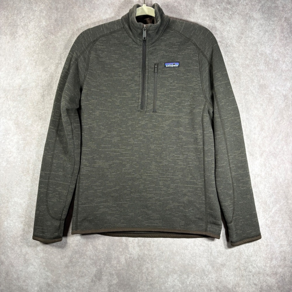 Patagonia Better Sweater Mens Small Olive Green 1/4 Zip Fleece Pullover Outdoors